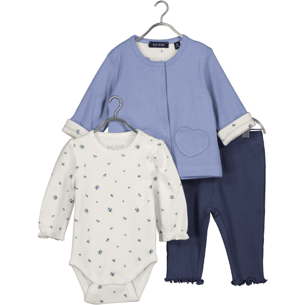 BLUE SEVEN Set bébé 3 pièces bleu moyen