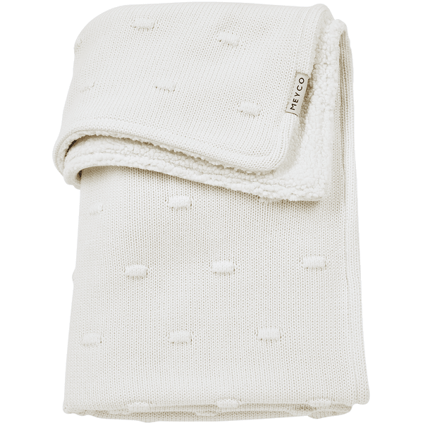 Meyco Coperta per bambini Knots Teddy Offwhite 75 x 100 cm