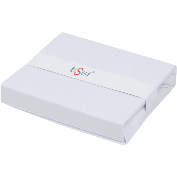 tiSsi® Drap housse de lit enfant Hajo 60x120 cm blanc