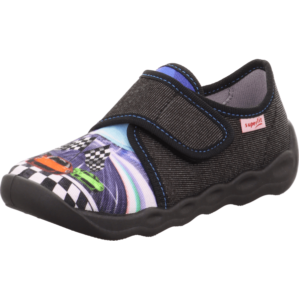 superfit  Pantoffel Bubble Racewagen zwart