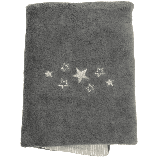 Be Be 's Collection Cuddle Blanket Plush Star Grey 75 x 100 cm