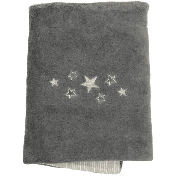 Coperta di peluche Be Be 's Collection Star Grey 75 x 100 cm