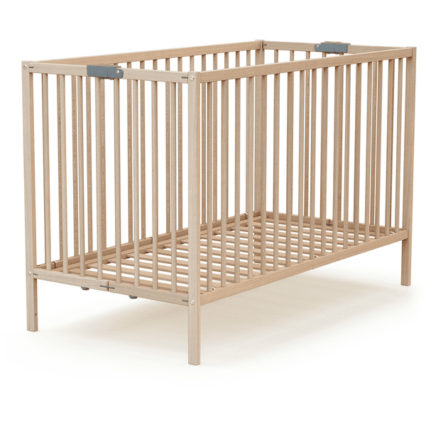 WEBABY Babybedje opvouwbaar naturel onbehandeld 60 x 120 cm