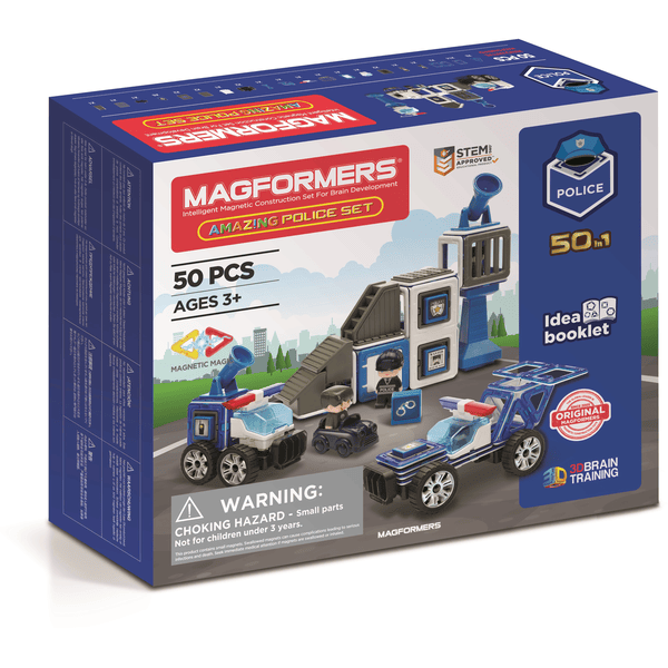 MAGFORMERS® Jeu magnétique Amazing Police 50 pièces