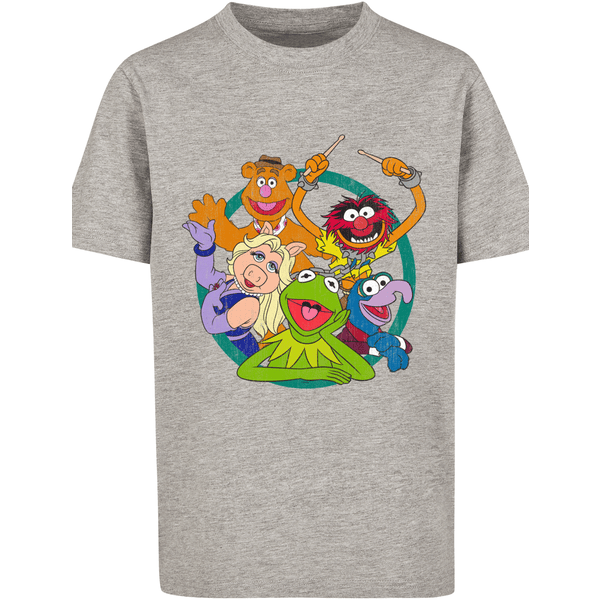 F4NT4STIC T-Shirt Disney Die Muppets Group Circle heather grey