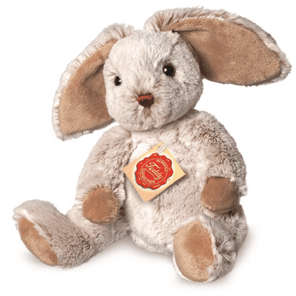 Teddy HERMANN® Peluche lapin articulé gris, 25 cm