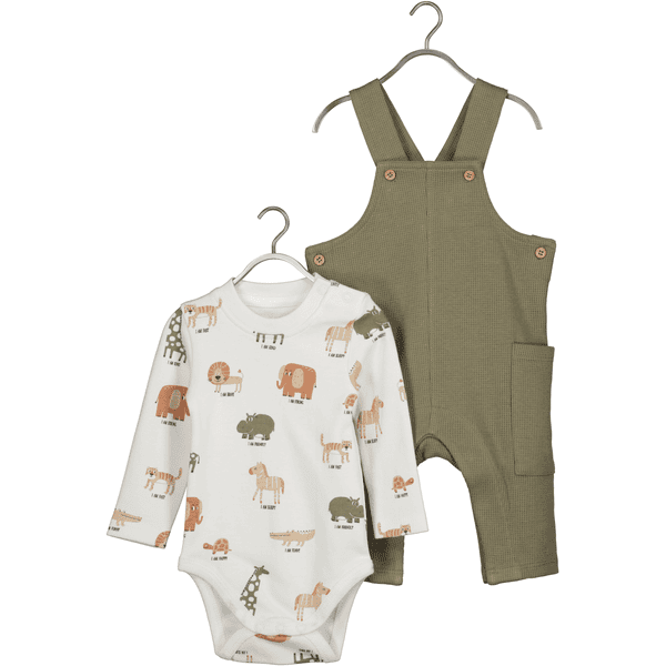 BLUE SEVEN Baby set body + sparkdräkt khaki