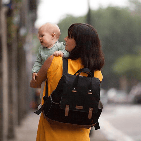 Sac à langer Robyn convertible en sac à dos noir : Babymel