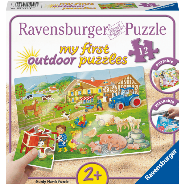 Ravensburger Outdoorpuzzle Lotta und Max auf dem Bauernhof