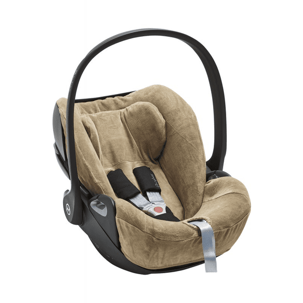 Meyco Schonbezug Velvet Taupe für Kindersitz Gr 1+ mit Kopfstütze