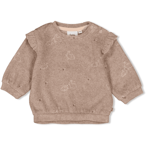 Feetje Frottee Sweatshirt Little Rosebud Taupe Melange