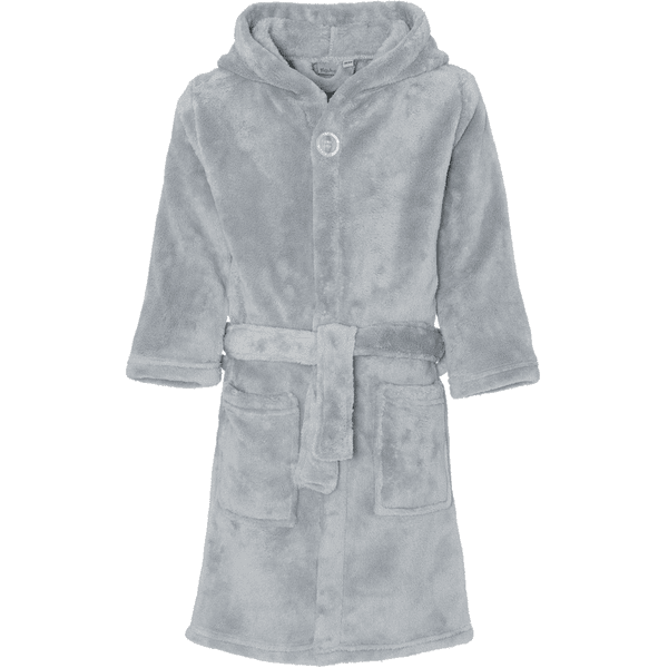 Playshoes Fleece-Bademantel uni grau