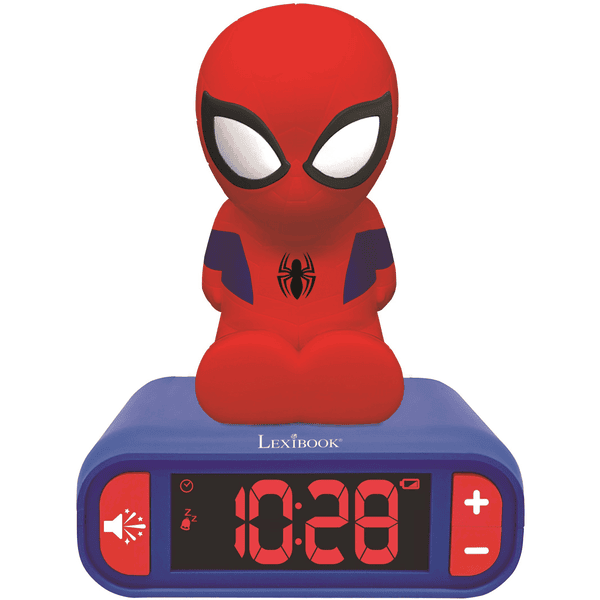 LEXIBOOK Spider -Man väckarklocka med 3D nattljusfigur 