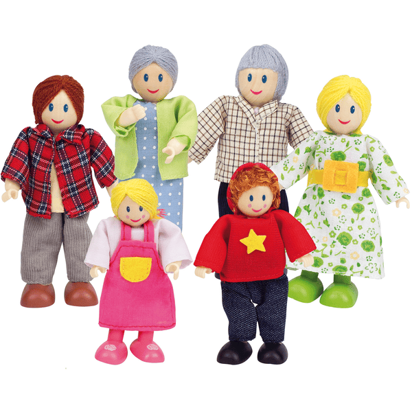 HAPE Puppenfamilie - helle Hautfarbe 6tlg.