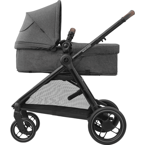 MAXI-COSI Poussette 3 en 1 Zelia S trio iSize 4 roues avec Cosi Cabriofix  iSize et accessoires Dark Grey