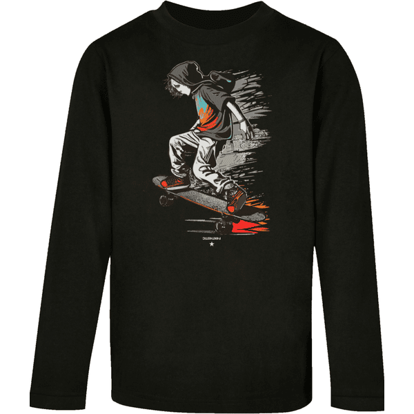 schwarz Skateboarder Longsleeve F4NT4STIC Shirt