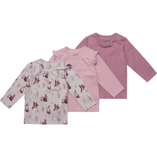 Hust & Claire Langarmshirt 3er Pack Alda Dusty Rose