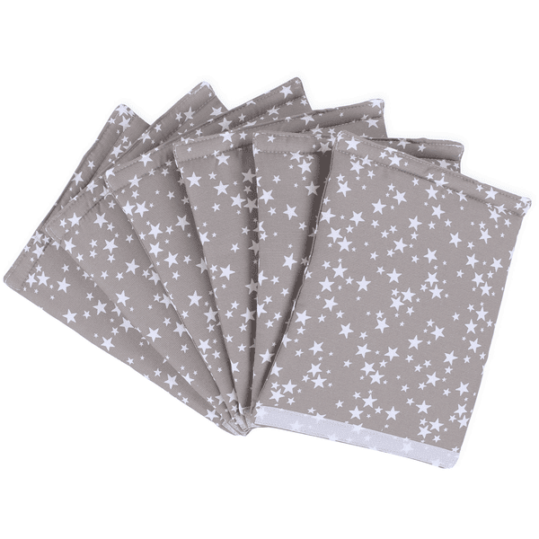 babybay® Nestchen Ultrafresh Piqué passend für Modell Original, taupe Sterne weiß