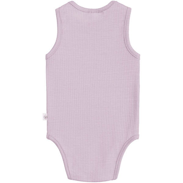 LASSIG Body bebe sans manches cotele violet roseoubleu