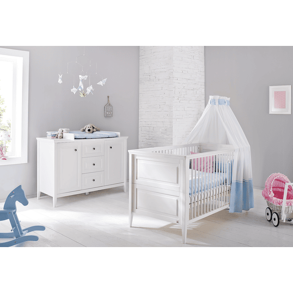 Pinolino Ensemble lit bébé commode à langer Smilla blanc