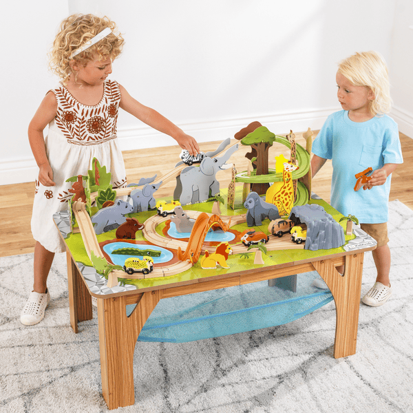 Kidkraft Table circuit voiture en bois - Adventure Town pas cher 