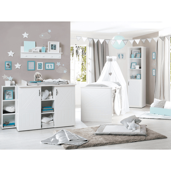 roba Chambre bébé duo lit commode Constantin bois 70x140 cm