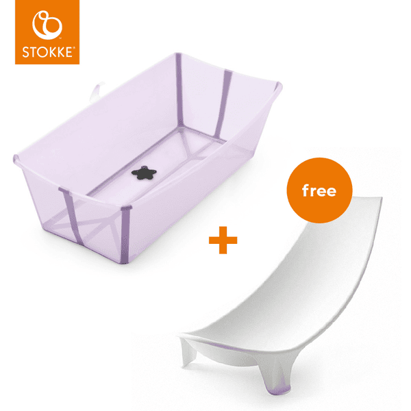 STOKKE® Badewanne Flexi Bath XL™ extra groß Lavender + gratis Badewannensitz