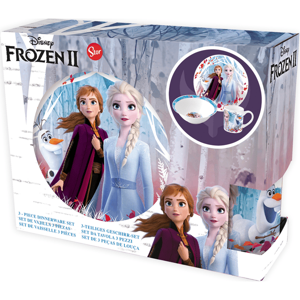 Set de vajilla infantil diseño Frozen x 5 piezas