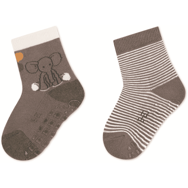 Sterntaler Chaussettes ABS double pack Eddy gris 