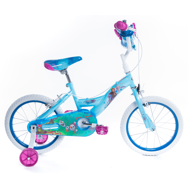 Huffy Bicicleta para niños Disney Frozen 16 EZ- Build Blue con ruedines 