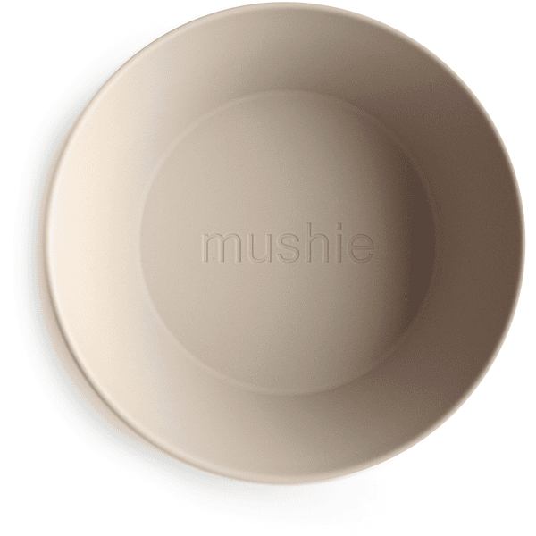 mushie Assiette enfant PP vanille, lot de 2