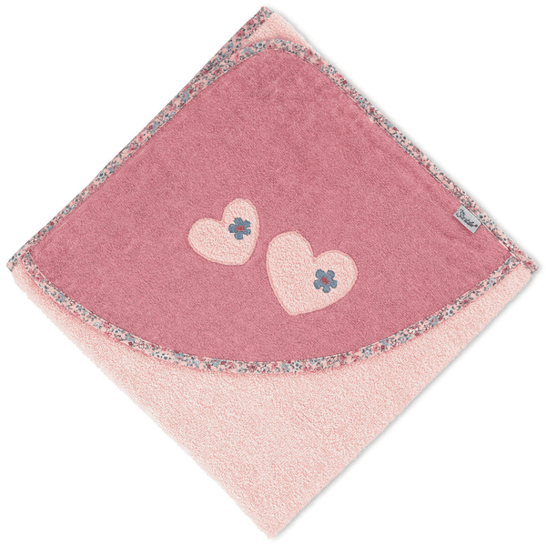 Sterntaler Asciugamano da bagno con cappuccio Mabel rosa morbido 100 x 100 cm