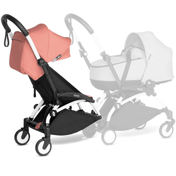 BABYZEN Kinderwagen YOYO 6+ connect White mit Textilset Ginger