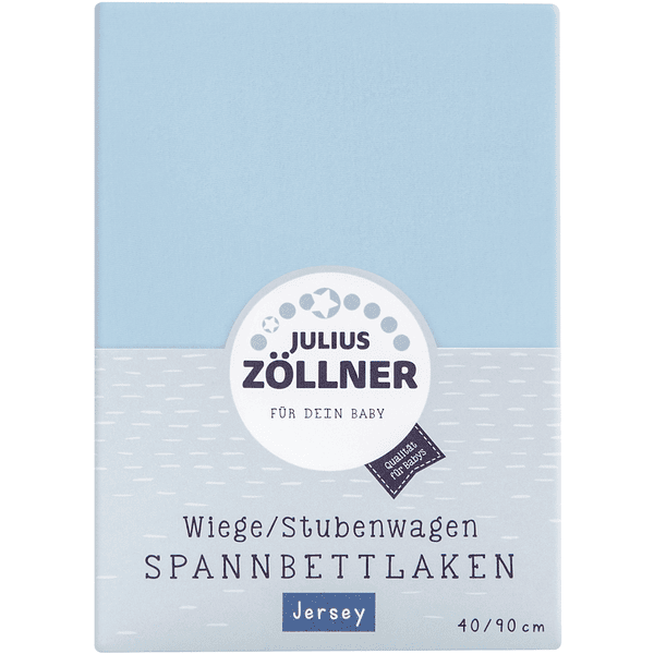 JULIUS ZÖLLNER  Dra-på-lakan Jersey för vagga ljusblå 