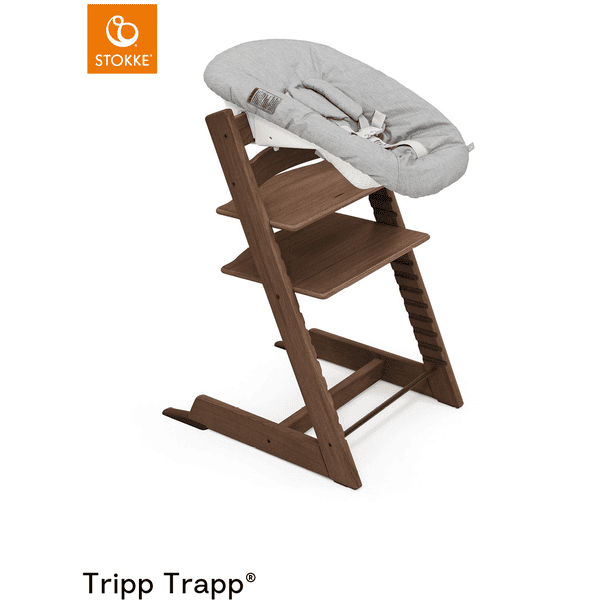 STOKKE® Tripp Trapp® Hochstuhl Oak Warm Brown inkl. Newborn Set™ Grey