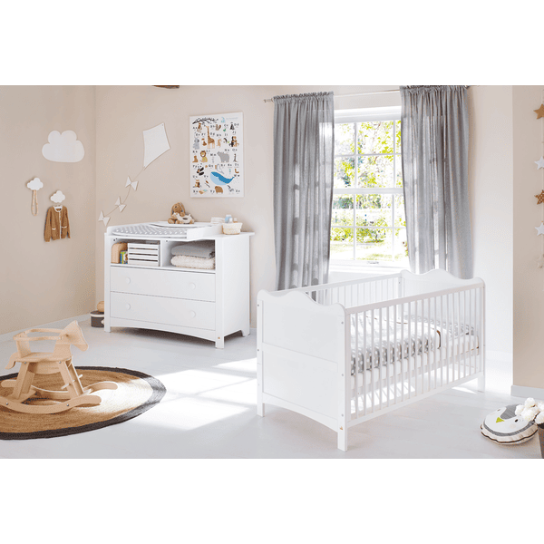 Pinolino Habitación infantil 2pcs Florentina cómoda extra ancha, cama 60 x 120 c
