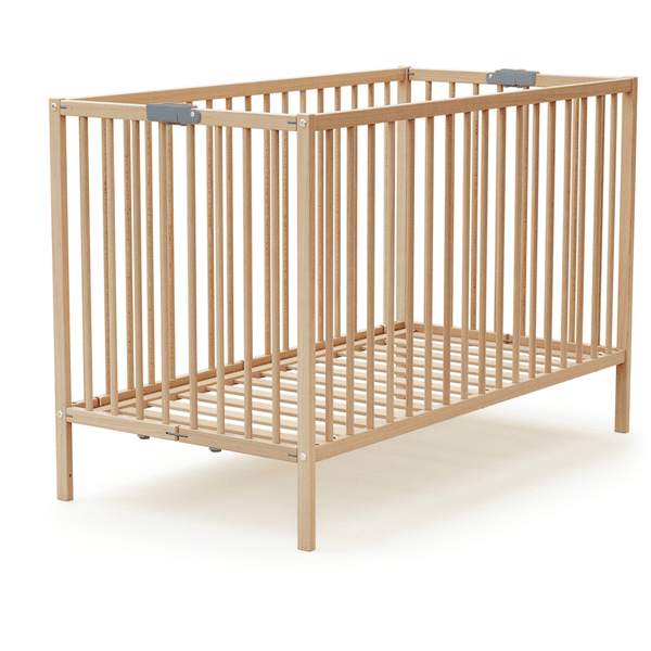 WEBABY Cuna plegable lacada madera 60 x 120 cm