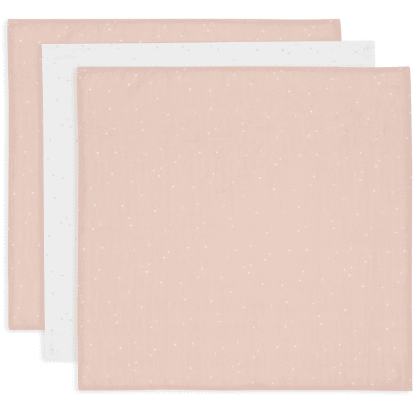 jollein Burpdoekje 3-pack Twinkling Wild Rose 70 x 70 cm