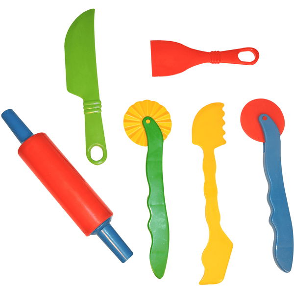 Gowi Set d'outils pour pâte à modeler enfant 6pcs