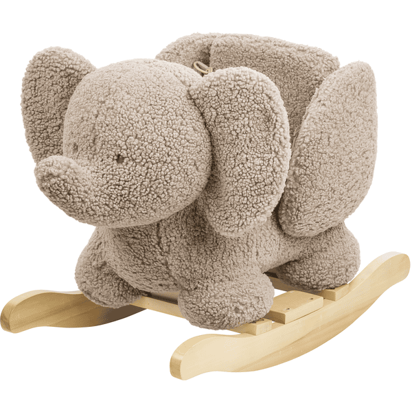 Nattou Animal à bascule éléphant Teddy bois, taupe