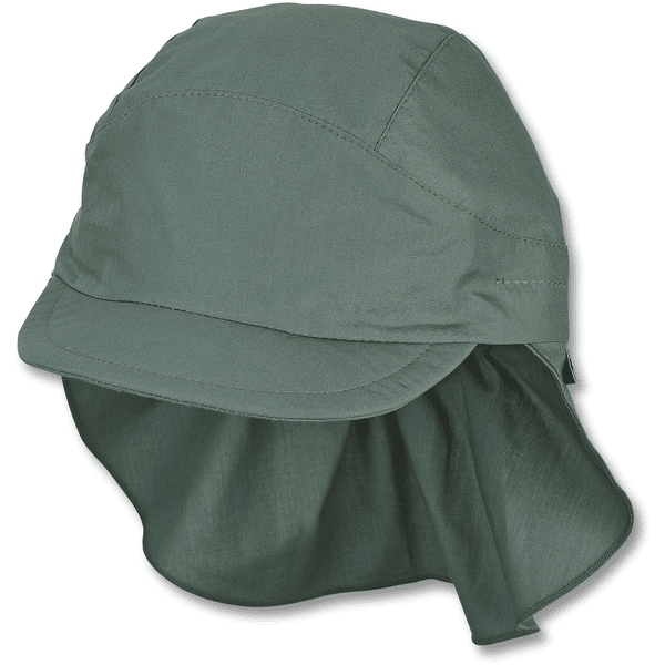 Sterntale berretto a punta con protezione del collo verde scuro 