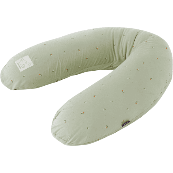 Träumeland Housse de coussin d'allaitement Fiore vert