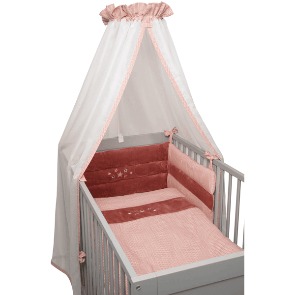 BeBes Collection Parure de lit enfant étoiles mousseline Terra 3 pièces 100x135  cm