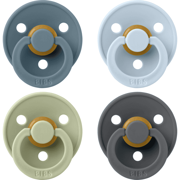 BIBS® Schnuller Colour 4 Stk. 0-6 Monate in Petrol, Sage, Baby Blue, Iron