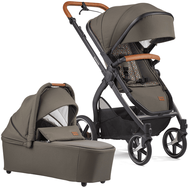 GESSLEIN Carro de bebé combi FX4 Life oliva / floral