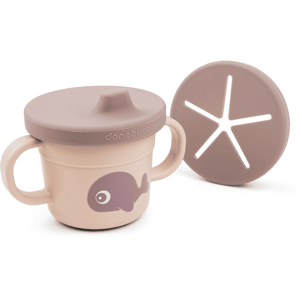 Done by Deer ™ Snack &amp; drinking cup set Wally rosa