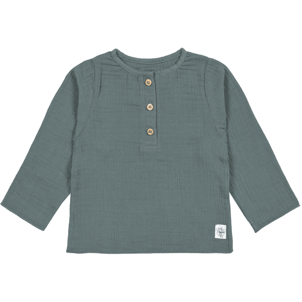 LÄSSIG Musselin Langarmshirt petrol green