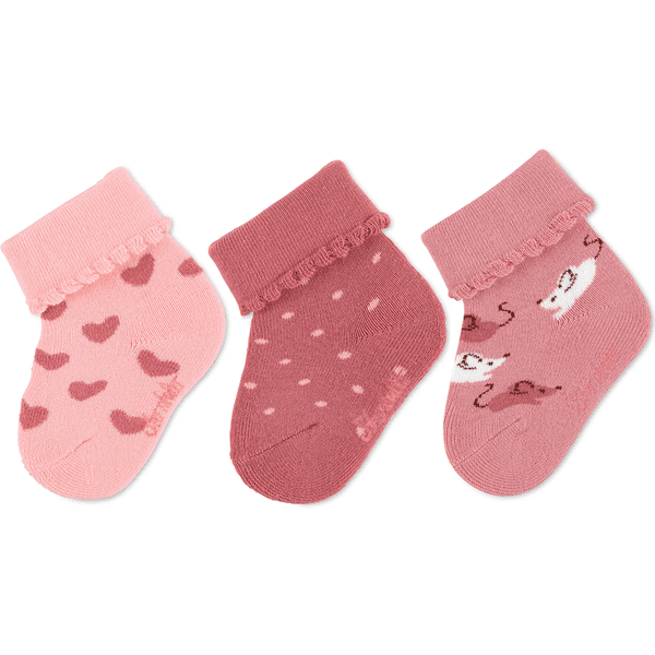 Sterntaler Vauvan sukat 3-pack hiiret vaaleanpunainen