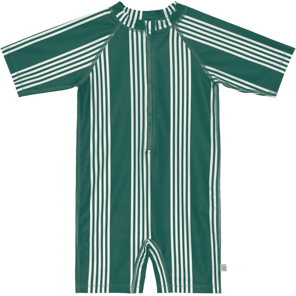 LÄSSIG Kostium kąpielowy UV z krótkim rękawem zielony biały