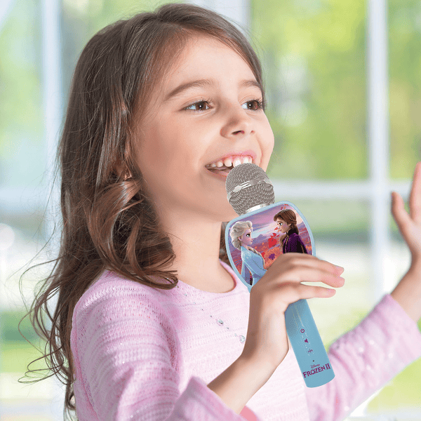LEXIBOOK Microphone enfant Bluetooth changeur de voix Disney La Reine des  neiges 2